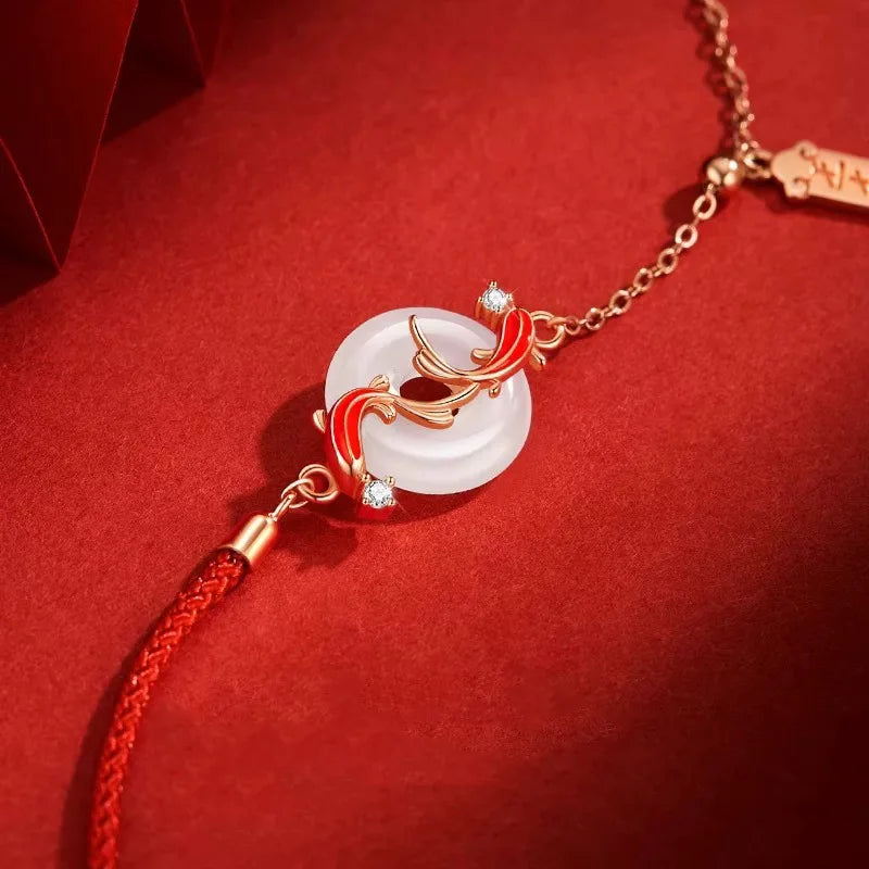 2025 New Handmade Red Lucky Knot Bracelet for Women Adjustable Thread Rope Bangle Best Friend Couple Bracelet Friendship Jewelry
