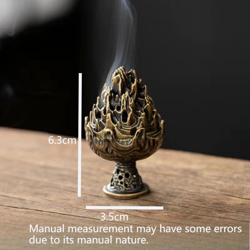 Boshan Incense Burner, Tabletop Ornament, Home Office Decor Collectible, Creative Portable Small Home Burner