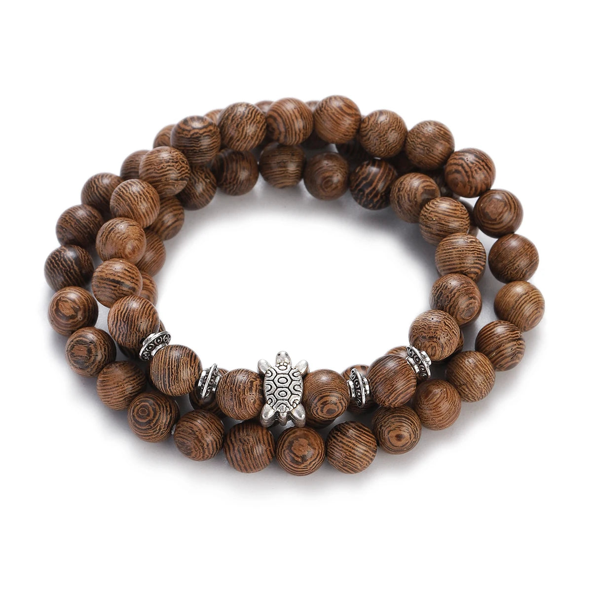 Multilayer Wood Beads Buddha Lotus OM Bracelet Tibetan Buddhist Mala Charm Rosary Bracelet Yoga Wooden For Women Men Jewelry