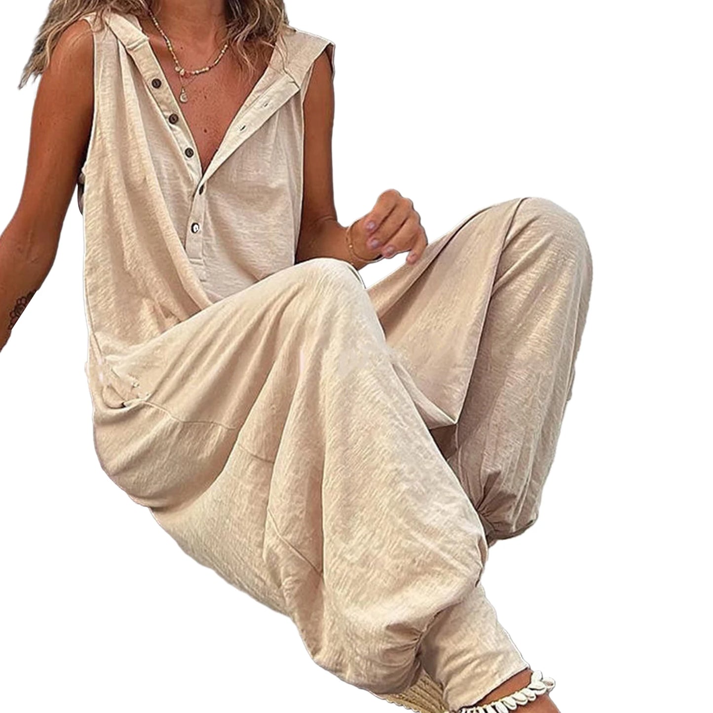 High Quality 2023 Spring Autumn Casual Women's Fashion Cotton Overalls Bohemian Stripe Casual Overalls