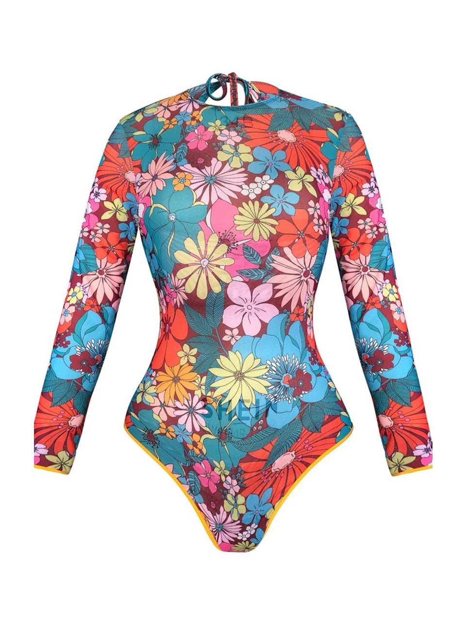 2026 Swimwear Women Long Sleeved Sun Protection One Piece Swimsuit For Female's Sports Bathers Swimming Bodysuit Beach купальник