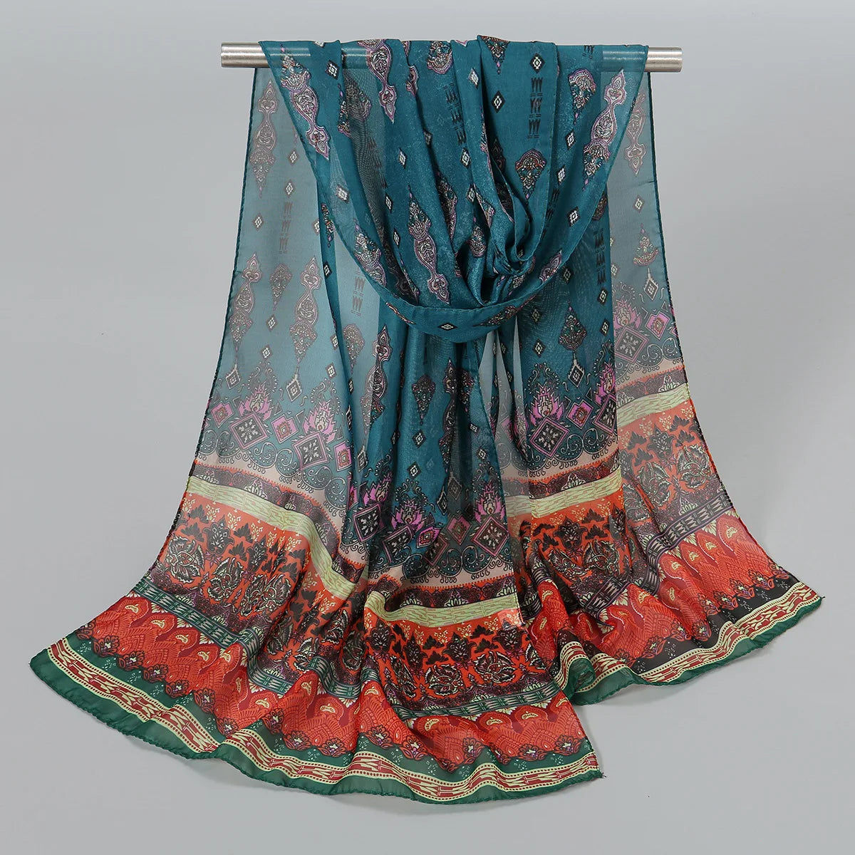 Ethnic New Chiffon Scarf For Women Summer Print Thin Sunscreen Scarves Soft Shawl Foulard Viscose Autumn Female Wrap Shawls