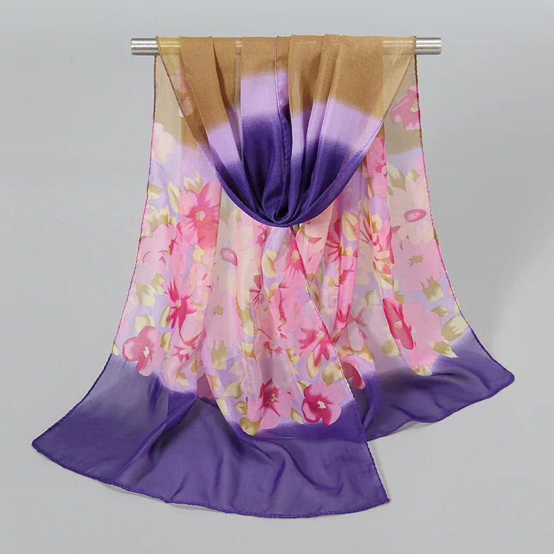 Ethnic New Chiffon Scarf For Women Summer Print Thin Sunscreen Scarves Soft Shawl Foulard Viscose Autumn Female Wrap Shawls
