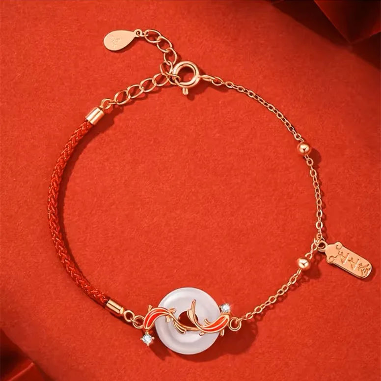 2025 New Handmade Red Lucky Knot Bracelet for Women Adjustable Thread Rope Bangle Best Friend Couple Bracelet Friendship Jewelry