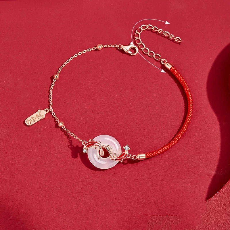 2025 New Handmade Red Lucky Knot Bracelet for Women Adjustable Thread Rope Bangle Best Friend Couple Bracelet Friendship Jewelry
