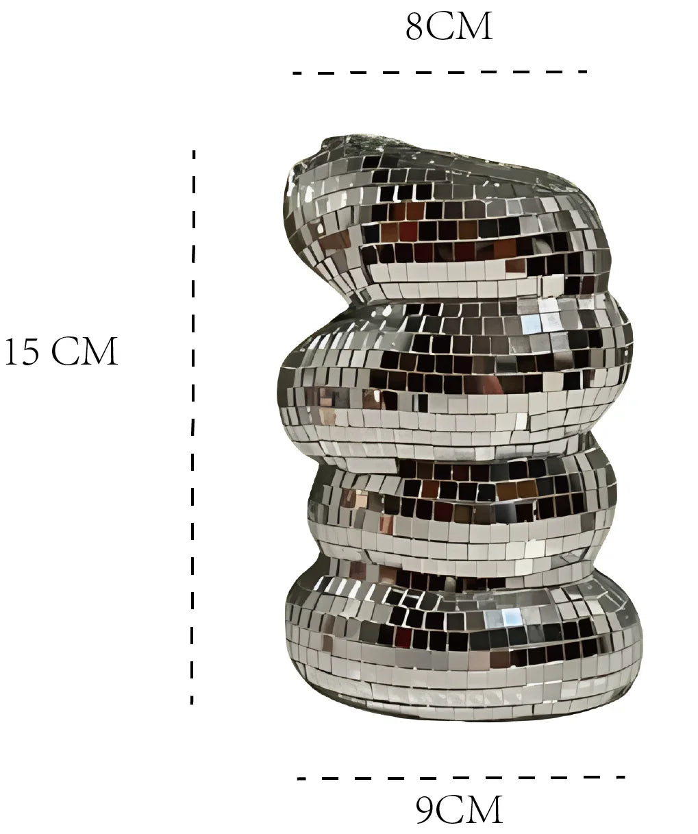 Mosaic Plastic Spiral Vase Creative Flower Arrangement Container Living Room Decoration
