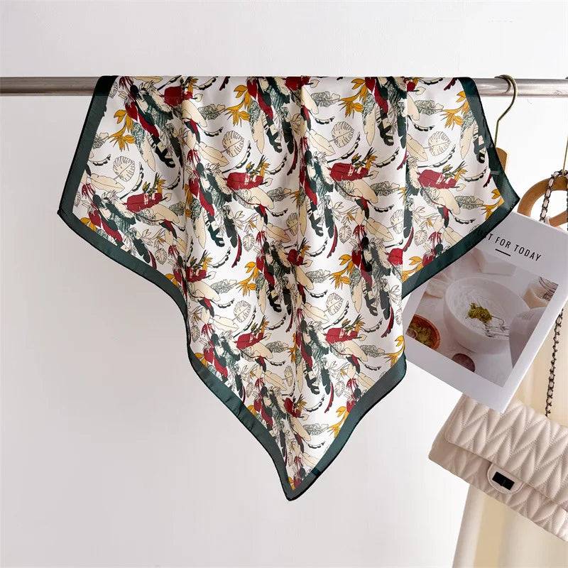 Luxury New Printed Scarves Women's Silk Scarf Spring and Summer Floral Decorations Small Neckties Hairbands Bags Wholesale