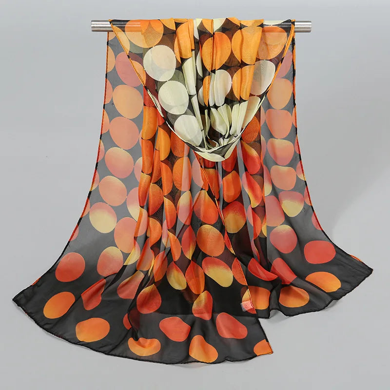 Ethnic New Chiffon Scarf For Women Summer Print Thin Sunscreen Scarves Soft Shawl Foulard Viscose Autumn Female Wrap Shawls