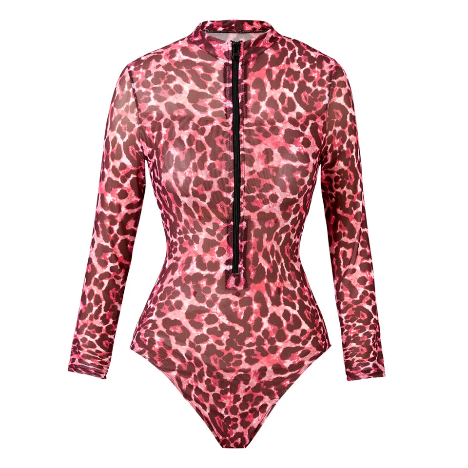 2026 Swimwear Women Long Sleeved Sun Protection One Piece Swimsuit For Female's Sports Bathers Swimming Bodysuit Beach купальник