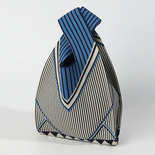 Simple and Casual High-End Knitted Handbag, Suitable for Various Occasions, Versatile for All Seasons, Soft, Breathable, Foldable, Durable, Reusable, Eco-Friendly, Can Hold a Phone, Keys, Water Bottle, Etc., Meets Daily Commuting, Shopping, and Other Need
