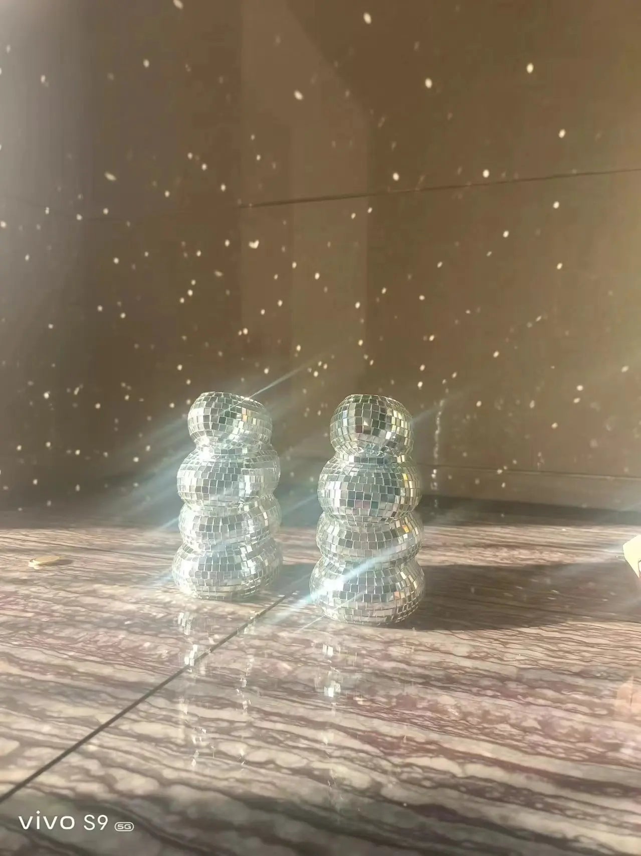 Mosaic Plastic Spiral Vase Creative Flower Arrangement Container Living Room Decoration
