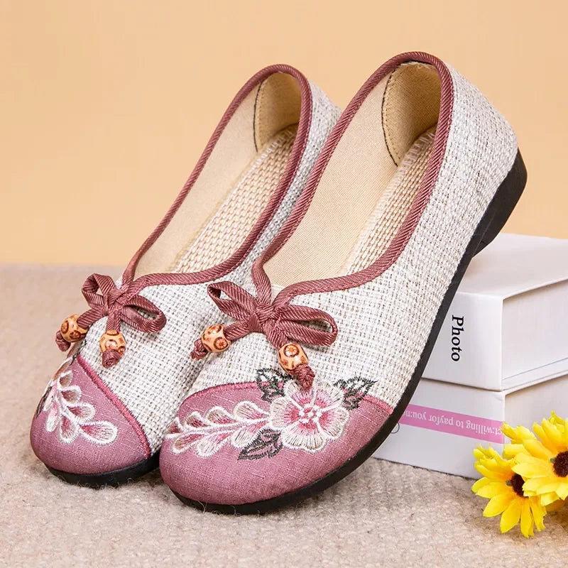 Zapatos De Mujer Women Fashion Round Toe Wine Red Spring Slip on Anti Skid Flat Shoes Lady Casual Plus Size Dance Loafers A318
