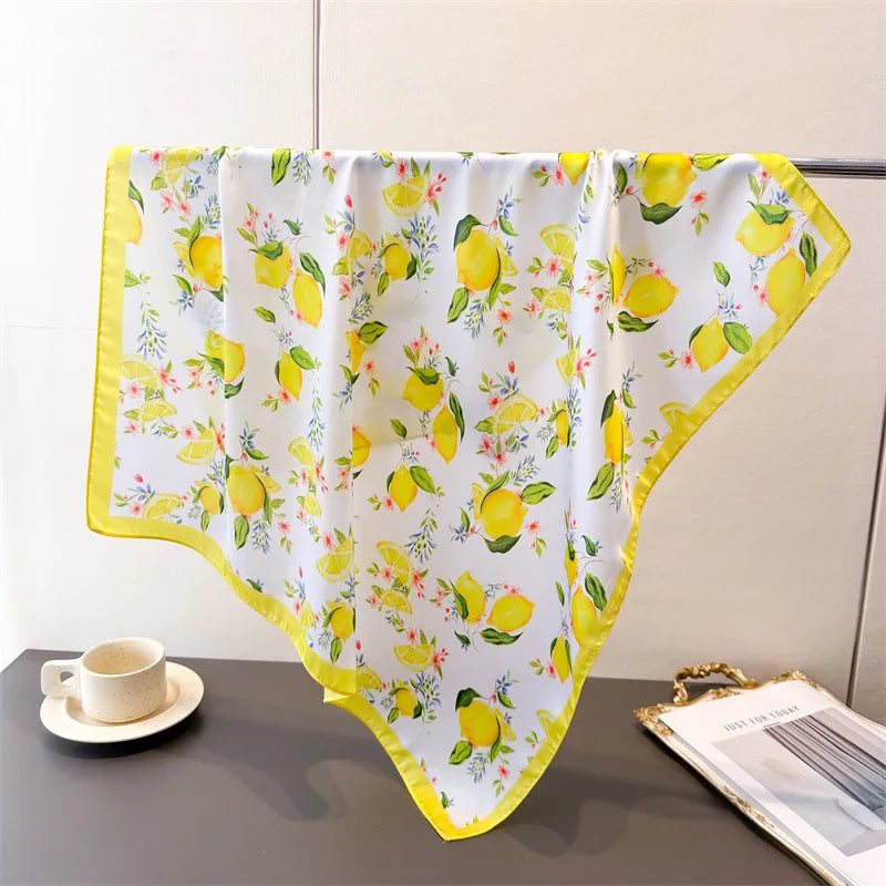 Luxury New Printed Scarves Women's Silk Scarf Spring and Summer Floral Decorations Small Neckties Hairbands Bags Wholesale