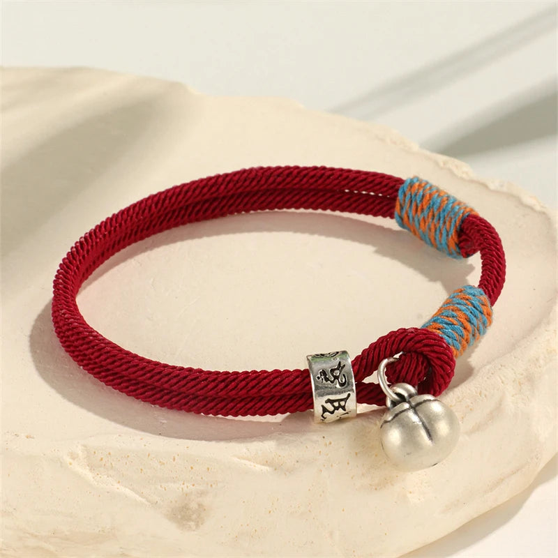 2025 New Handmade Red Lucky Knot Bracelet for Women Adjustable Thread Rope Bangle Best Friend Couple Bracelet Friendship Jewelry