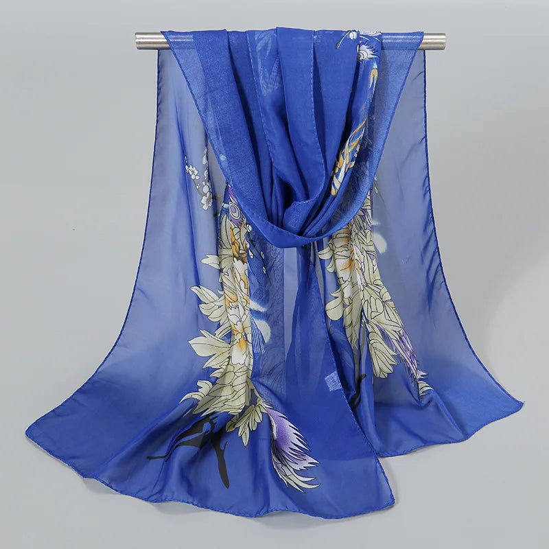 Ethnic New Chiffon Scarf For Women Summer Print Thin Sunscreen Scarves Soft Shawl Foulard Viscose Autumn Female Wrap Shawls