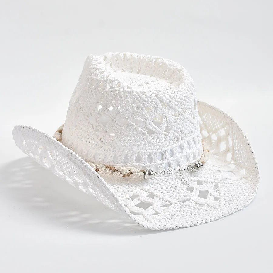 Summer Hand Woven Straw Hat for Women Shell Decoration Holiday Beach Sun Hat Chapeu Panama Feminino