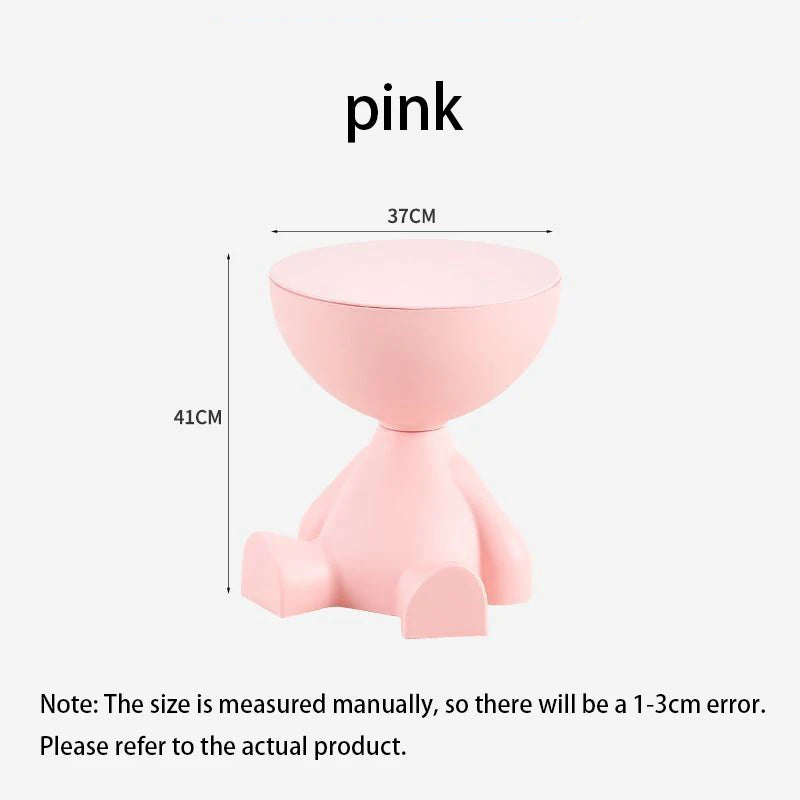Customized Cartoon Sofa Side Table Creative Flat Head Coffee Table Small Home Plastic Coffee Table Furniture Side Table