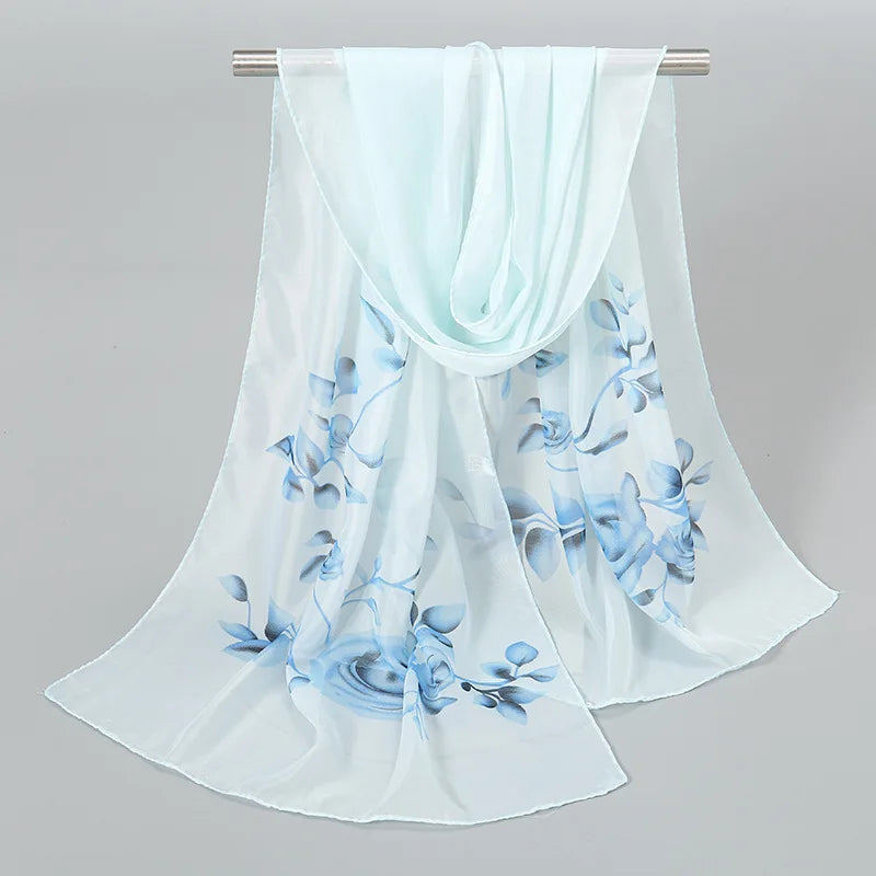 Ethnic New Chiffon Scarf For Women Summer Print Thin Sunscreen Scarves Soft Shawl Foulard Viscose Autumn Female Wrap Shawls