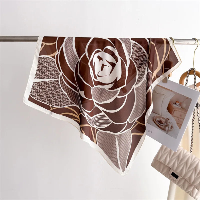 Luxury New Printed Scarves Women's Silk Scarf Spring and Summer Floral Decorations Small Neckties Hairbands Bags Wholesale