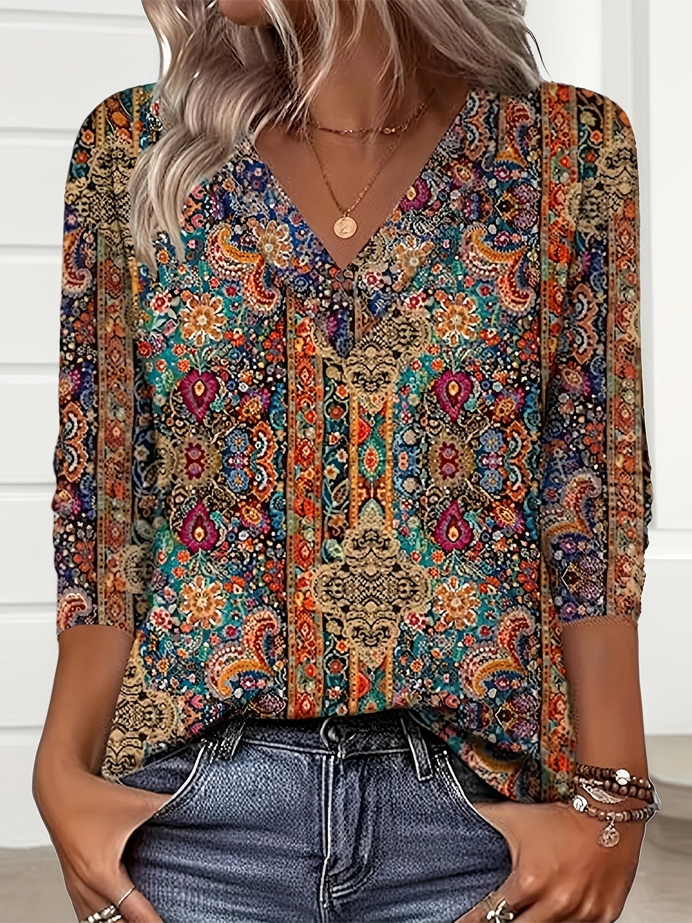 Elegant Casual Woman T-Shirt Fashion Loose T-Shirt Woman Temperament Long sleeve T-Shirt Holiday Weekend