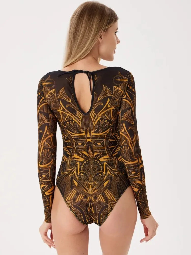 New High Waist Sexy Swimsuit Women Summer Bathing Suit Bikini Set Long Sleeve Swimwear Women Beach Swimming Suit For Female