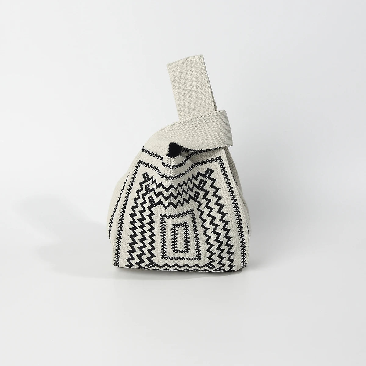 Simple and Casual High-End Knitted Handbag, Suitable for Various Occasions, Versatile for All Seasons, Soft, Breathable, Foldable, Durable, Reusable, Eco-Friendly, Can Hold a Phone, Keys, Water Bottle, Etc., Meets Daily Commuting, Shopping, and Other Need
