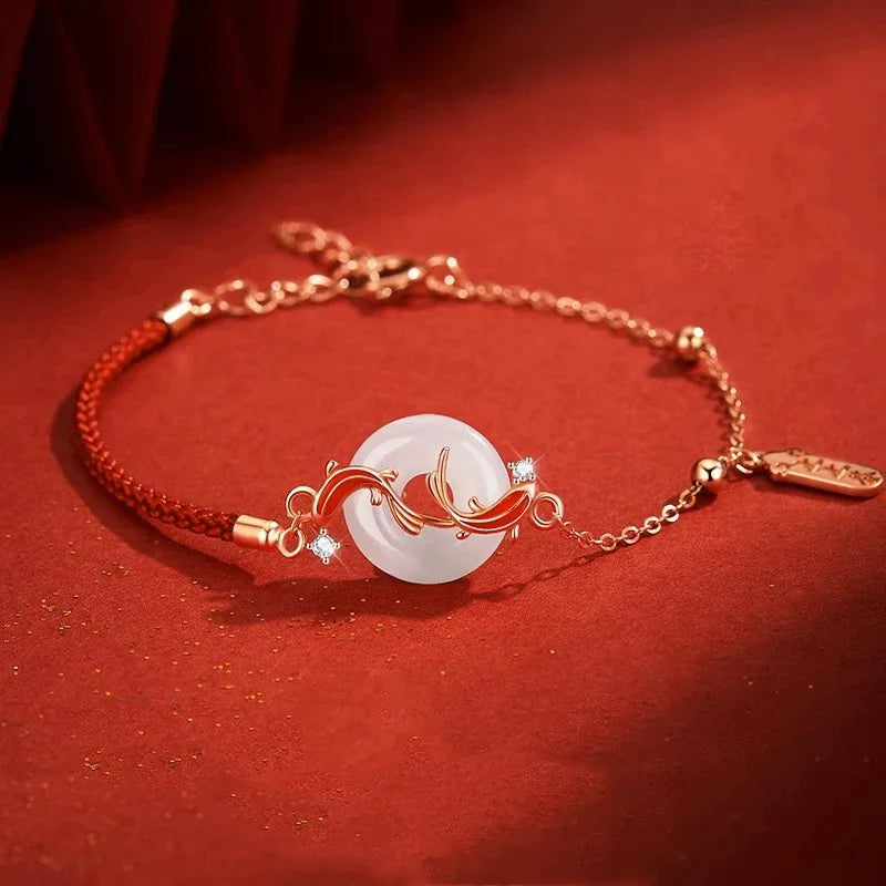 2025 New Handmade Red Lucky Knot Bracelet for Women Adjustable Thread Rope Bangle Best Friend Couple Bracelet Friendship Jewelry