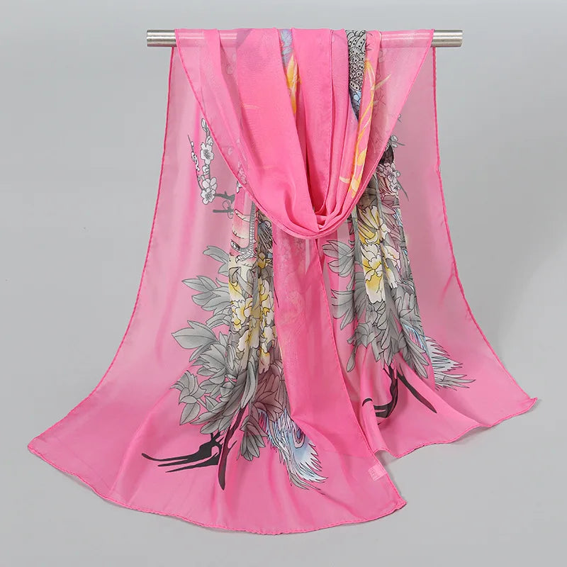 Ethnic New Chiffon Scarf For Women Summer Print Thin Sunscreen Scarves Soft Shawl Foulard Viscose Autumn Female Wrap Shawls