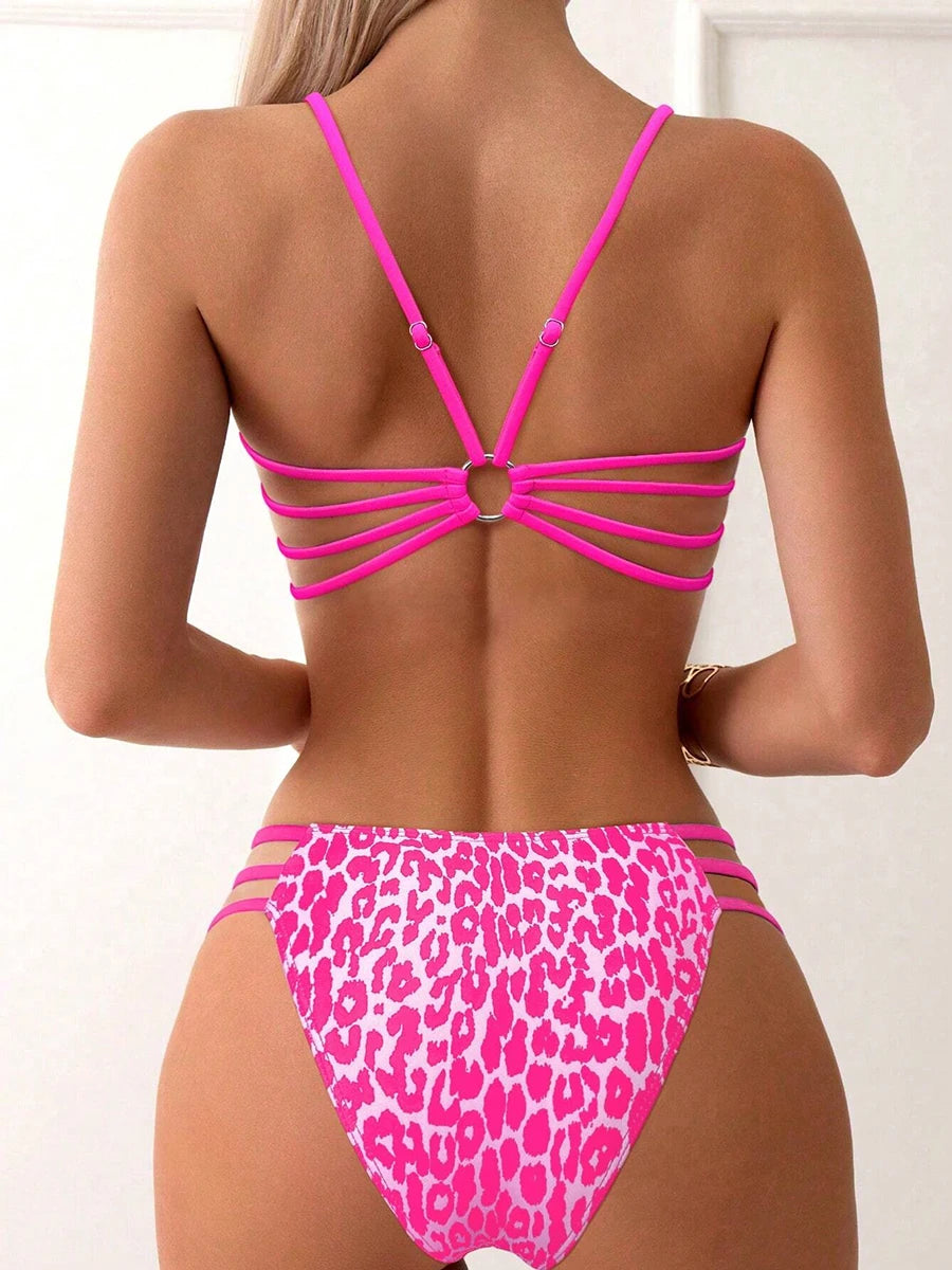 Sexy Leopard Micro Bikini 2025 Women Swimsuit Female Swimwear High Waist Bikinis Sets Brazilian Bandeau Beach Wear Bathing Suit