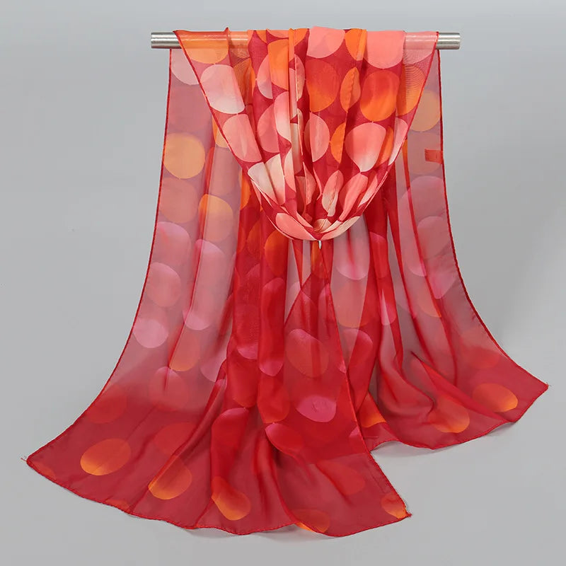 Ethnic New Chiffon Scarf For Women Summer Print Thin Sunscreen Scarves Soft Shawl Foulard Viscose Autumn Female Wrap Shawls