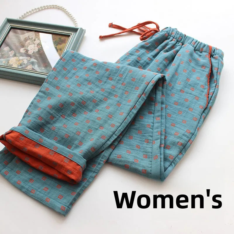 High Quali Pure Cotton Twill Casual Spwear Pants Home Clothes for Men Spring Summer Autumn Lightweight Long Trousers