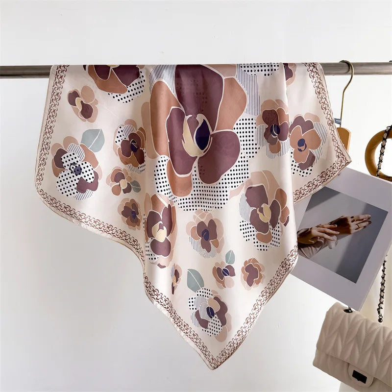 Luxury New Printed Scarves Women's Silk Scarf Spring and Summer Floral Decorations Small Neckties Hairbands Bags Wholesale