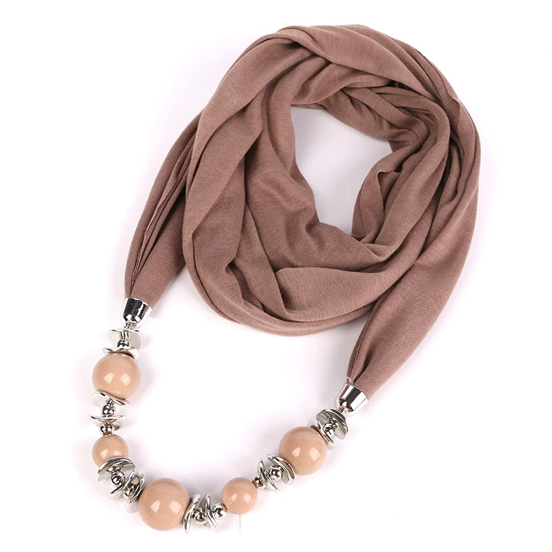 Silk Scarf Necklace Ethnic Style Scarf Creative Women's Neck Cover Women's Spring and Summer Scarf Decorative Clothing Accessories