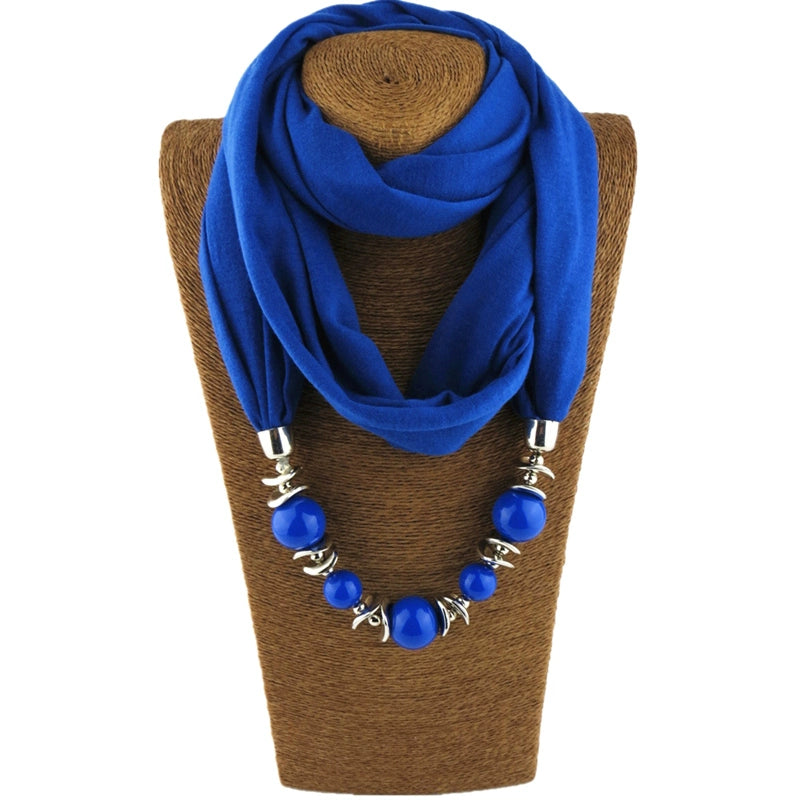 Silk Scarf Necklace Ethnic Style Scarf Creative Women's Neck Cover Women's Spring and Summer Scarf Decorative Clothing Accessories