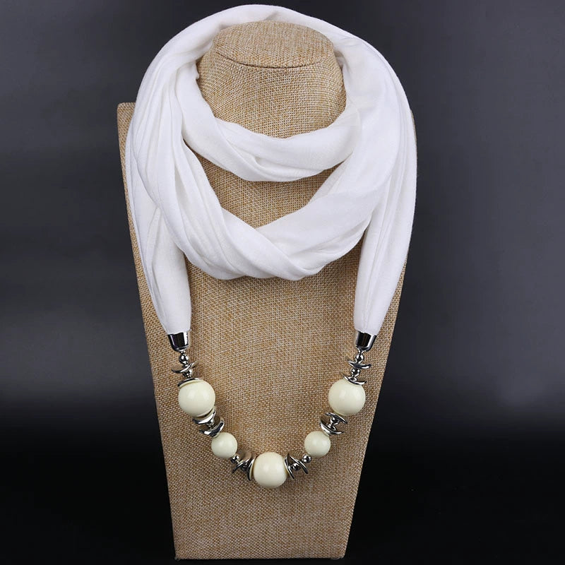 Silk Scarf Necklace Ethnic Style Scarf Creative Women's Neck Cover Women's Spring and Summer Scarf Decorative Clothing Accessories