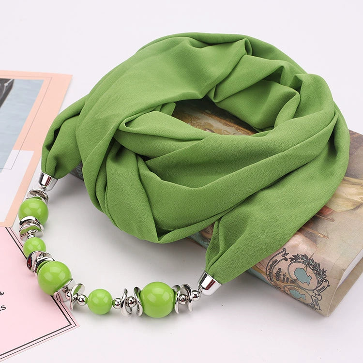 Silk Scarf Necklace Ethnic Style Scarf Creative Women's Neck Cover Women's Spring and Summer Scarf Decorative Clothing Accessories