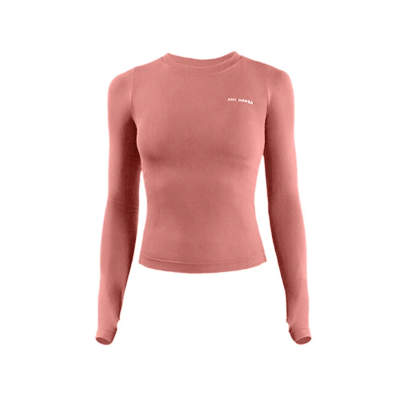 Women's Long Sleeve Top Yoga Shirts Running T-Shirt Workout Fitness Gym Sports Top Training Crop Top Solidcolor