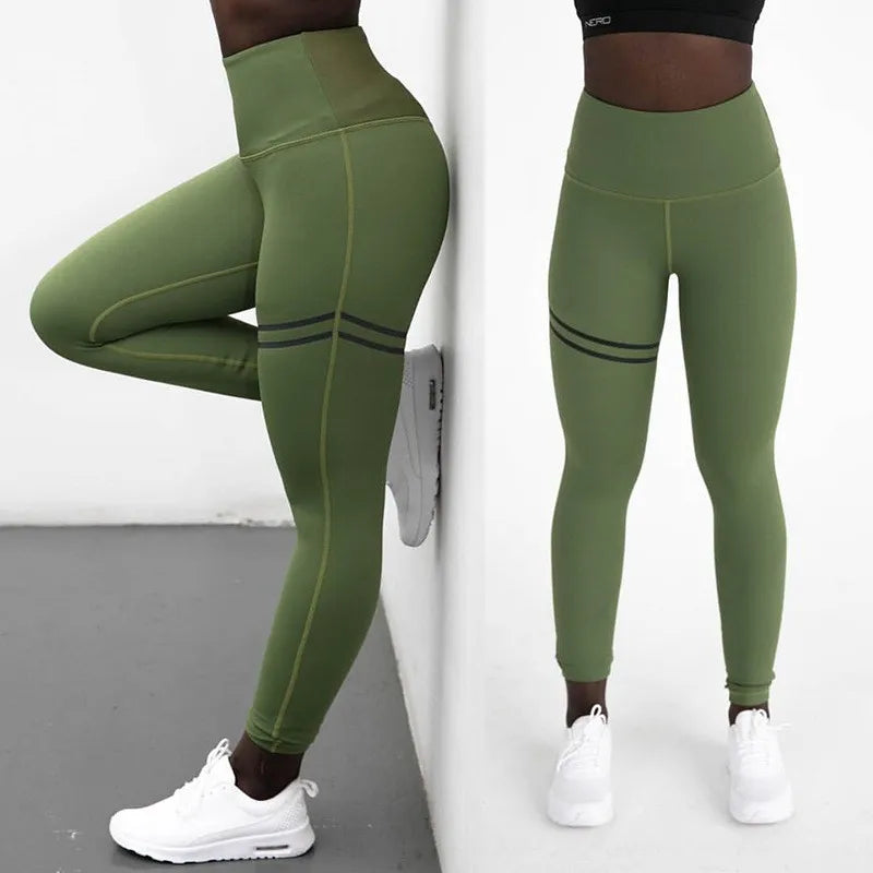 Women's Pants Fitness Leggings Printed High Waist Pants Running Gym Sport Jogging Pants Trousers