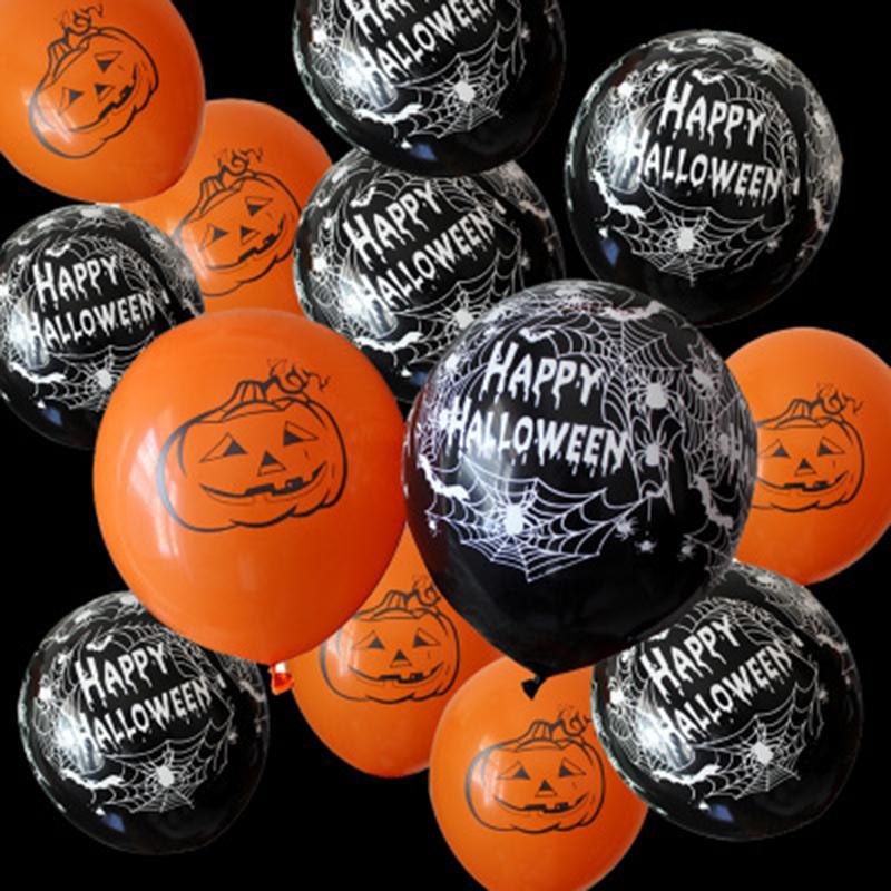 Halloween Decoration 12 Inch Inflatable Latex Balloons Pumpkin Ballons