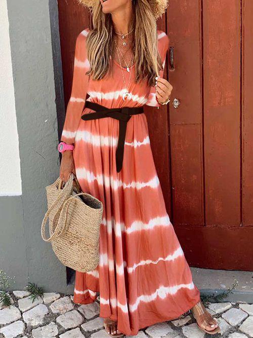 Gradient Stripe Dress