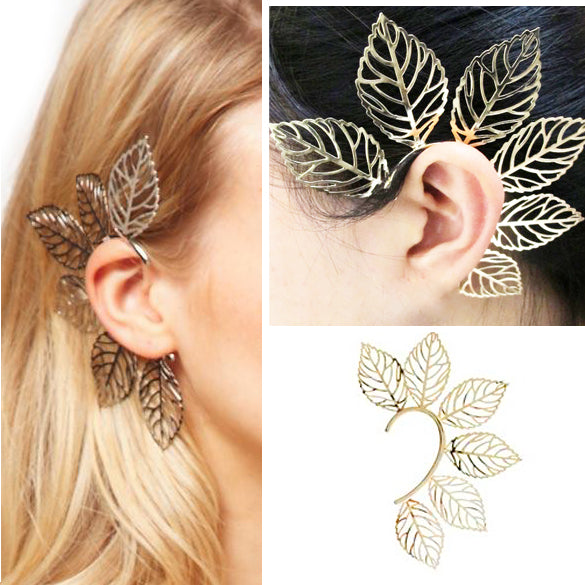 Retro One Piece Big Leaves Ear Cuff Earring