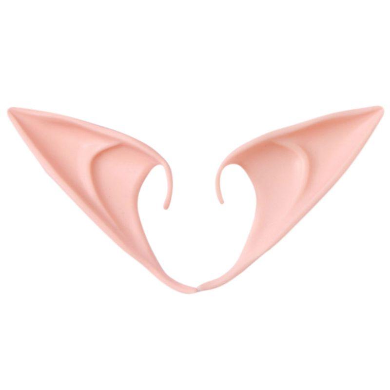 1 Pair Latex Elf Ear Cosplay Mask Halloween Masquerade Costume Accessories