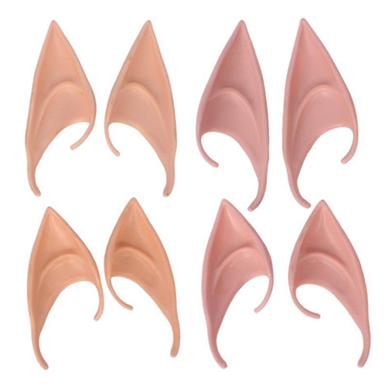 1 Pair Latex Elf Ear Cosplay Mask Halloween Masquerade Costume Accessories