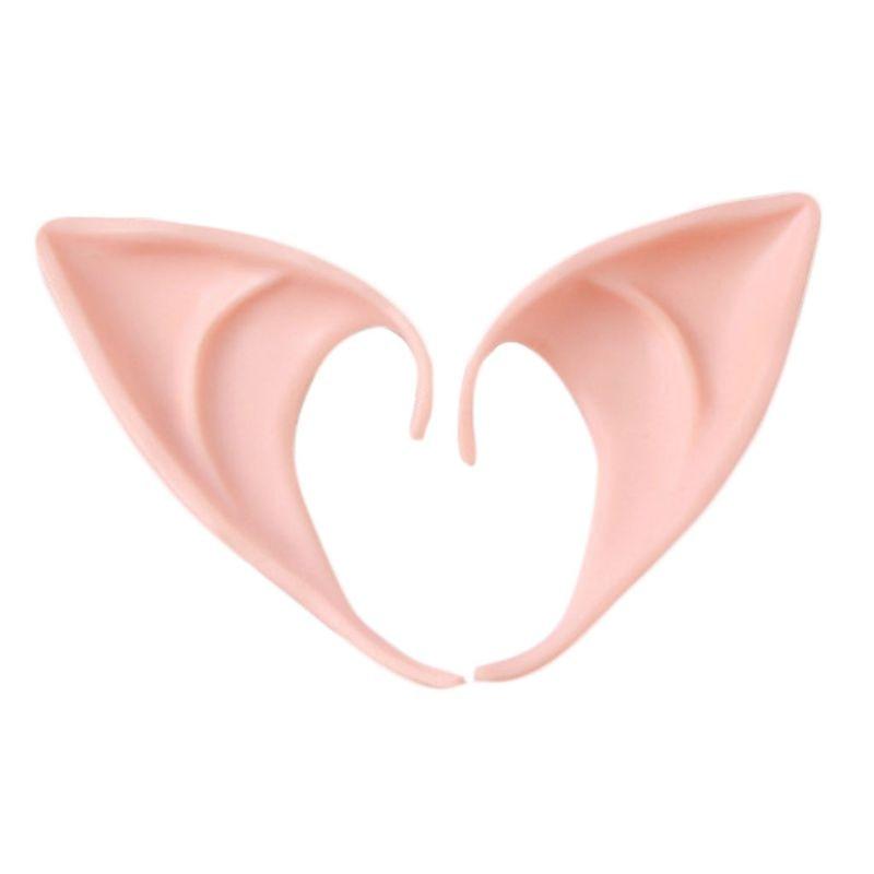 1 Pair Latex Elf Ear Cosplay Mask Halloween Masquerade Costume Accessories