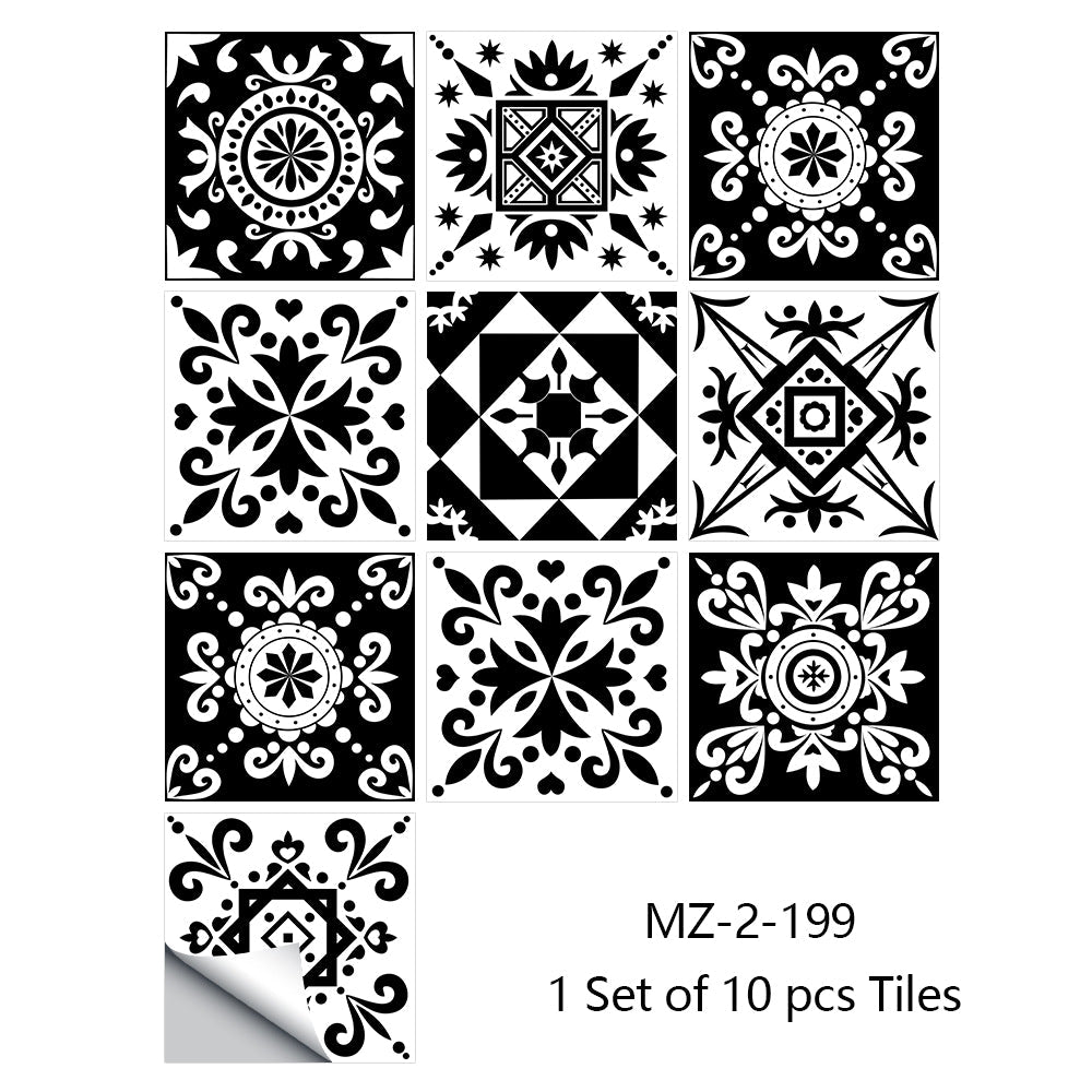 10/15cm Mandala Crystal Hard Film Tiles Wall Stickers Kitchen Bathroom Wardrobe Decoration Art Mural Waterproof PVC Wall Decals