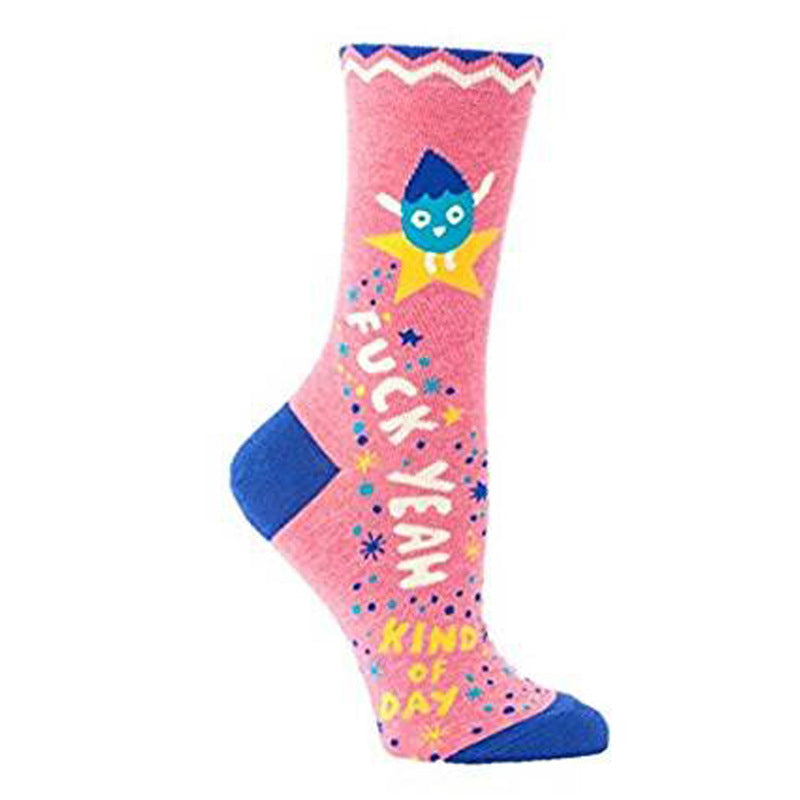 Rainbow Colorful Printing Funny Cotton Socks