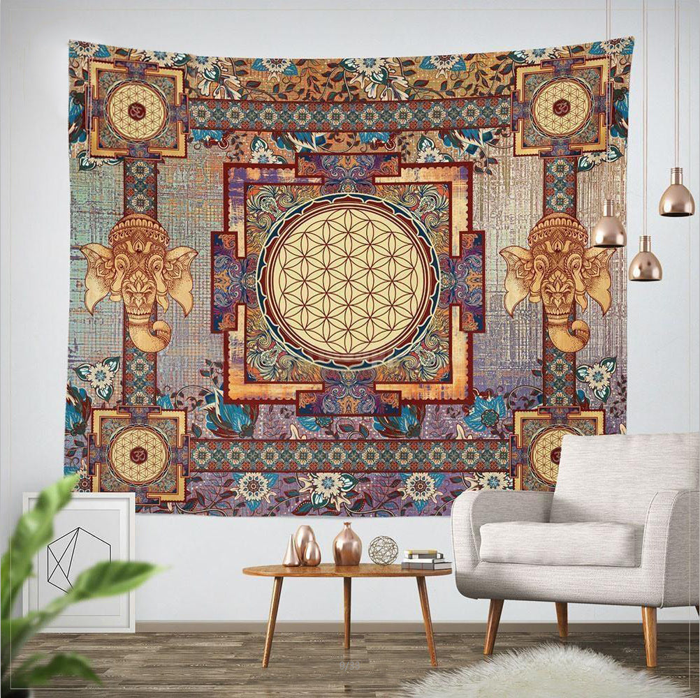 New Ethnic Style Home Tapestry Printing Beach Towel Wall Hanging