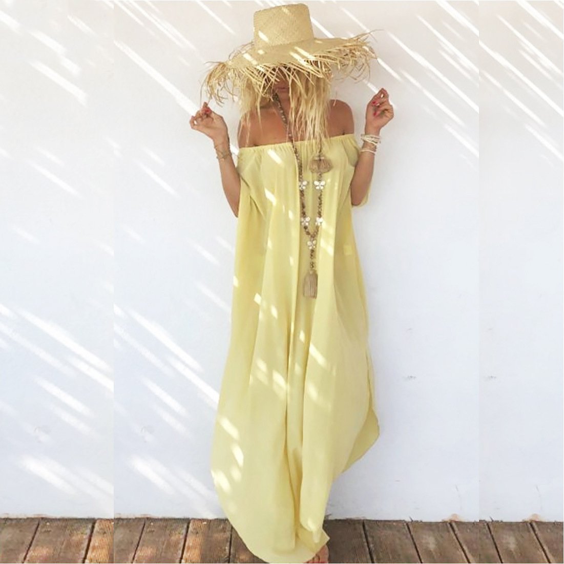 Sexy Off-the-shoulder Split Beach Maxi Dress