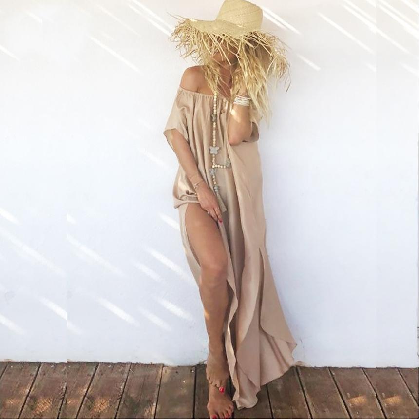 Sexy Off-the-shoulder Split Beach Maxi Dress