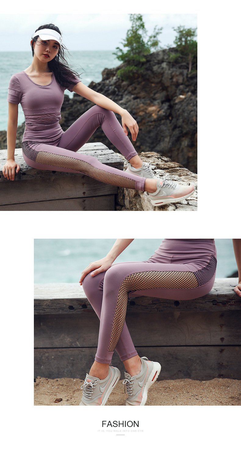 New yoga pants female European and American peach hip pants running fitness sports tights women quick-drying pants